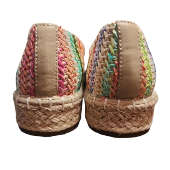 Joie Cara Colorful raffia espadrilles Woven Platform Sz9 Boho Coastal Cool Beach - Picture 6 of 8